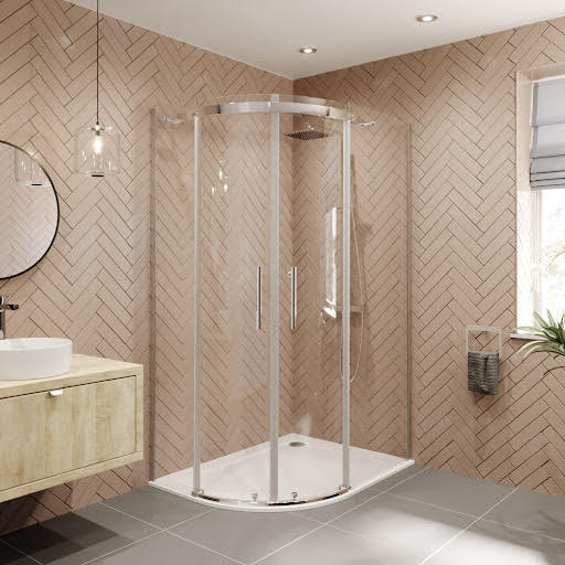 Diamond Frameless Offset Quadrant Shower Enclosure 1200 x 900mm (Left Hand) - 8mm