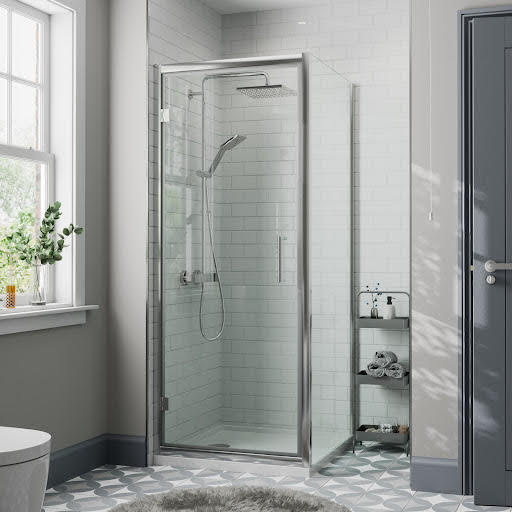 Diamond Hinged Shower Enclosure 800 x 800mm - 8mm