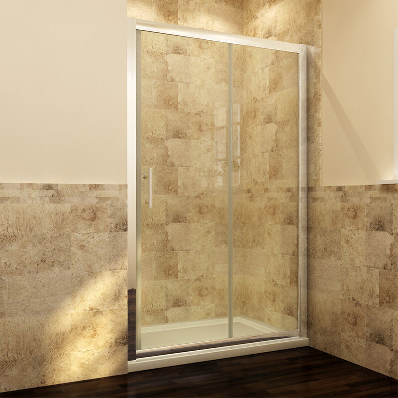 Elegant - 1500mm Corner Sliding Wet Room 6mm Safety Tempered Glass Shower Door with 1500x900mm Shower Tray and 90mm Waste Trap