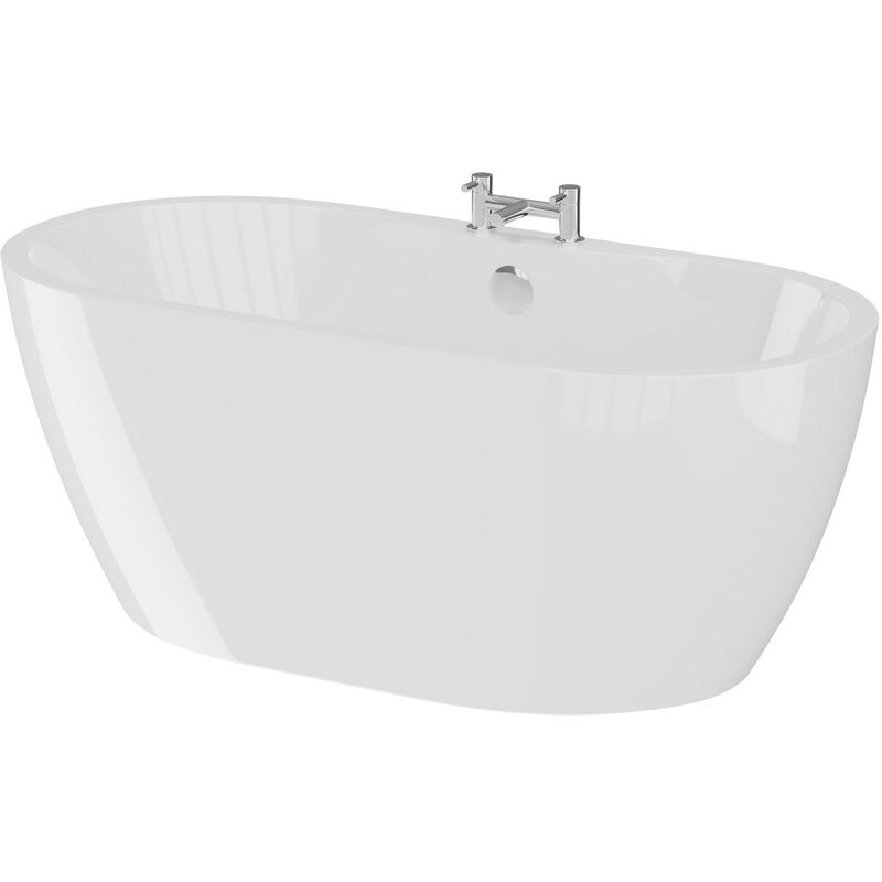 Wholesale Domestic Florence White 1400mm x 745mm Double Ended Freestanding Bath - White