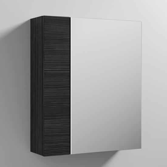 Fuji 60cm Bathroom Mirrored Cabinet In Hacienda Black