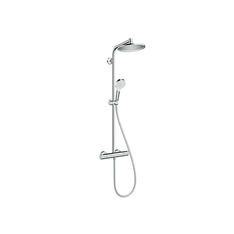 Hansgrohe Crometta S 240 Showerpipe EcoSmart 1 jet Shower Column with Thermostatic Mixer (27268000)