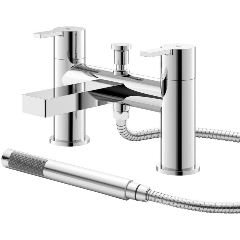 Willow Chrome Bath Shower Mixer Tap - WIL304 - Silver - Hudson Reed