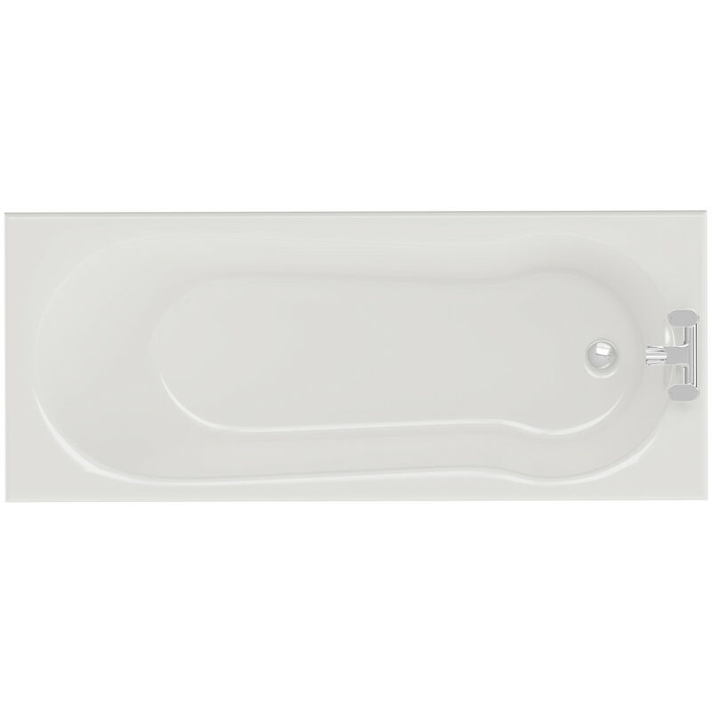Wholesale Domestic Keyhole 1700mm x 800mm Straight Single Ended Shower Bath - White