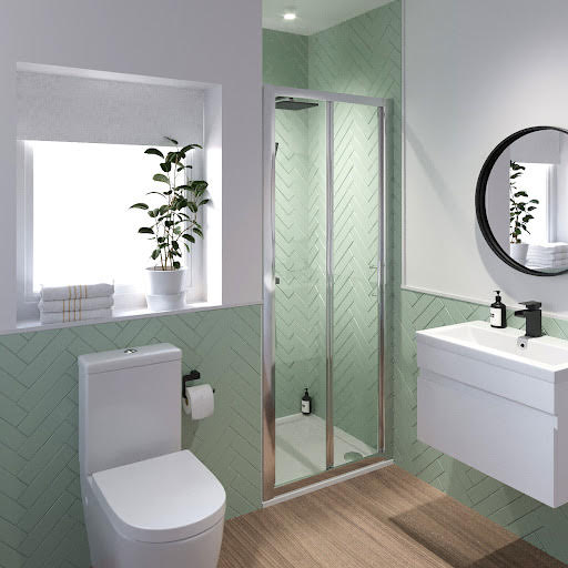 Luxura Bifold Shower Door 800mm with 800 x 800mm Tray - 6mm