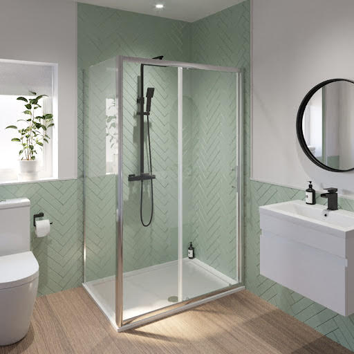 Luxura Sliding Shower Enclosure 1400 x 900mm - 6mm