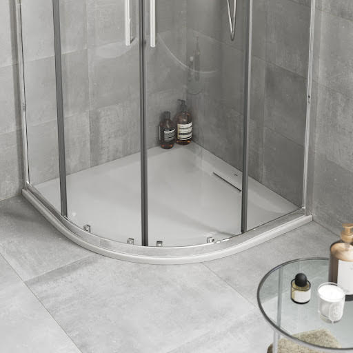 Mira Flight Level 900 x 900mm Stone Resin Quadrant Non-Slip Shower Tray with Waste 1.1898.092.AS