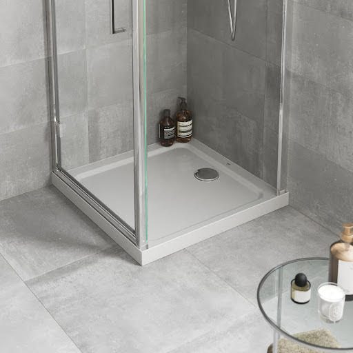 Mira Flight Safe Low Profile 900 x 900mm Stone Resin Square Shower Tray with Waste 1.1697.009.AS