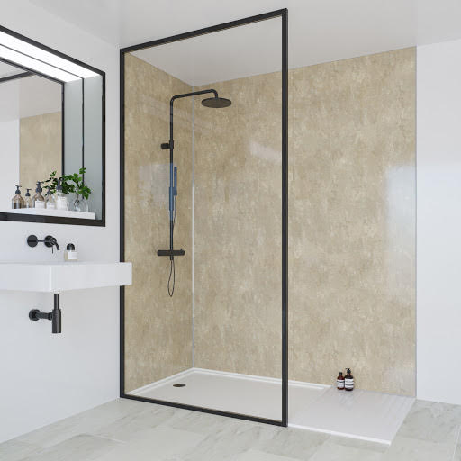 Multipanel Classic Travertine Wall Panels 2400mm 2 Wall - 1200 & 900mm