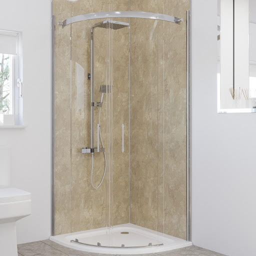 Multipanel Classic Travertine Wall Panels 2400mm 2 Wall - 900 & 900mm