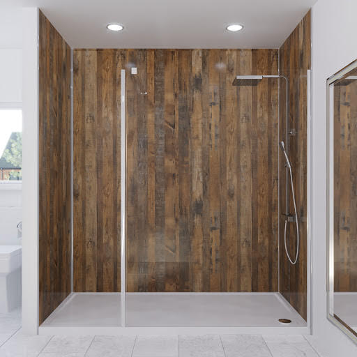 Multipanel Linda Barker Salvaged Plank Elm Wall Panels 2400mm 3 Wall - 900, 1200 & 900mm
