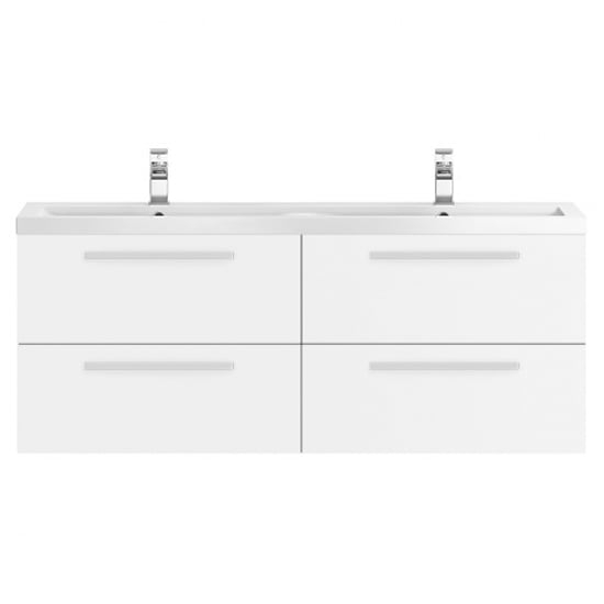 Quincy 144cm Wall Hung Vanity With Basin In Gloss White