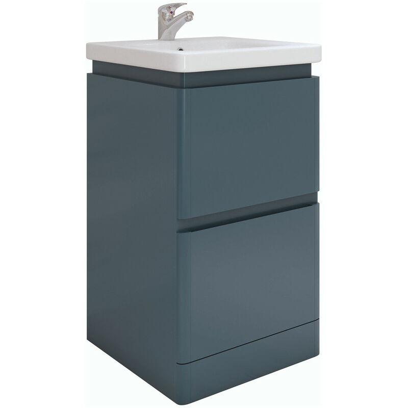Rak Resort 500mm Matt Denim Blue Floor Standing Vanity Unit - RAKRSTFSU50604 - Matt Denim Blue