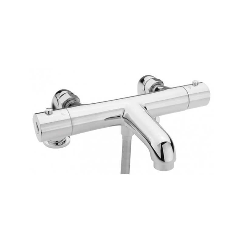 Xanda Thermostatic Bath Shower Mixer Tap Pillar Mounted - Chrome - Sagittarius