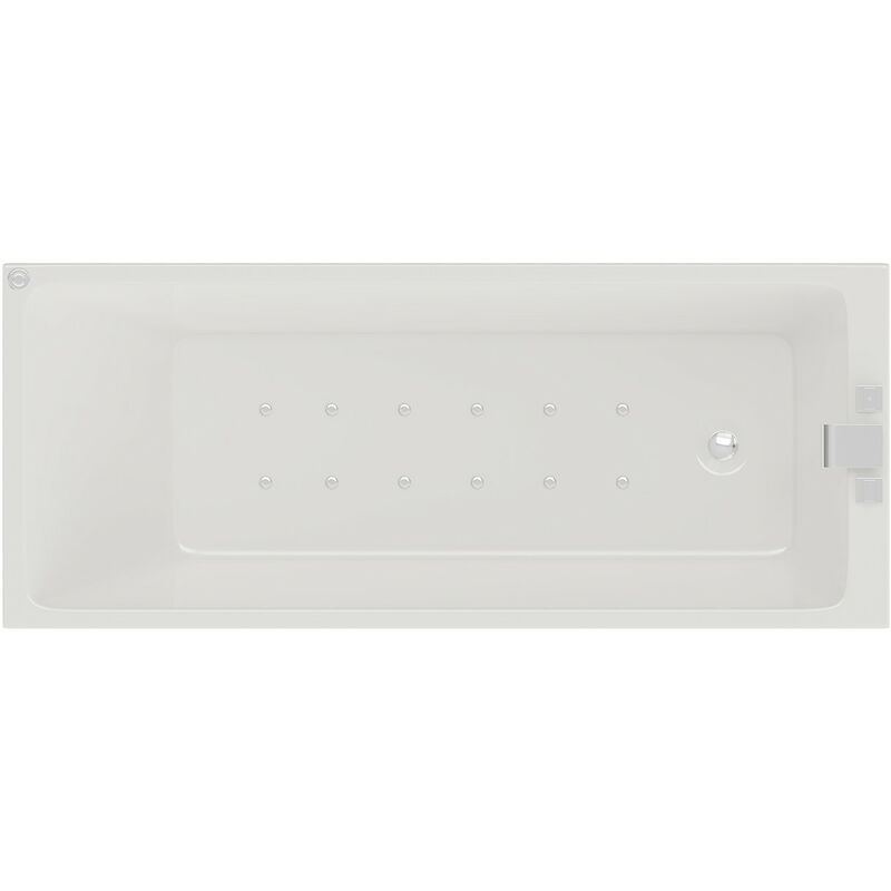 Wholesale Domestic Slim Edge 1700mm x 700mm 12 Jet Chrome Easifit Single Ended Spa Bath - White