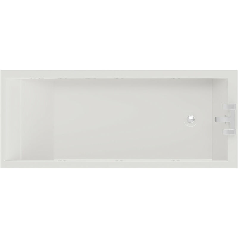 Wholesale Domestic Summit 1700mm x 750mm 6 Jet Chrome Flat Jet Single Ended Whirlpool Bath - White