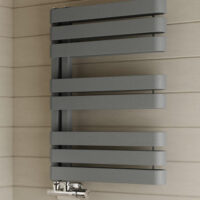 Terma Warp S Salt n Pepper Grey Heated Towel Rail 655 x 500mm
