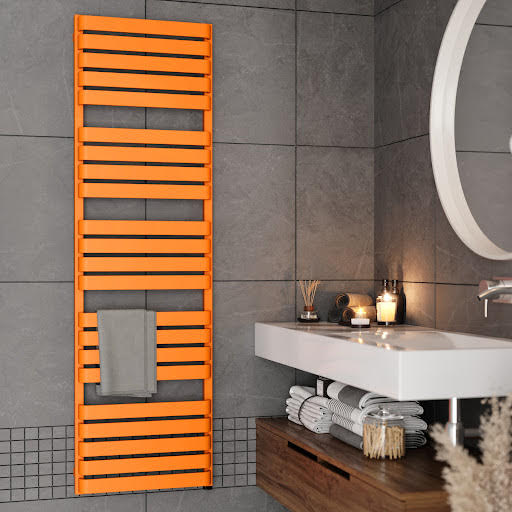 Terma Warp T One Electric Towel Rail Matt Orange 1695 x 500mm