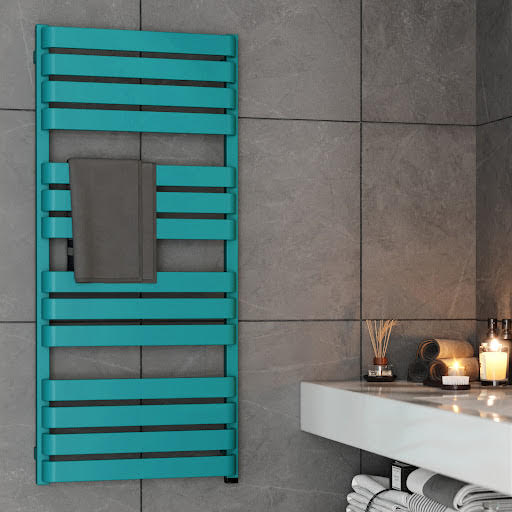 Terma Warp T One Electric Towel Rail Matt Teal 1110 x 500mm