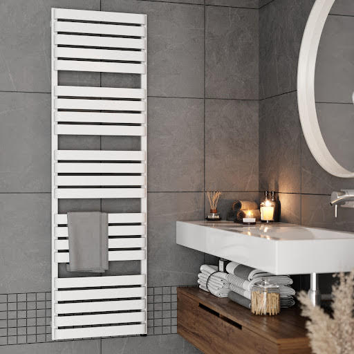 Terma Warp T One Electric Towel Rail Matt White 1695 x 500mm