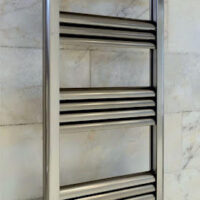 Towelrads Eton Heated Towel Rail - Brushed Aluminium 1200 x 500mm