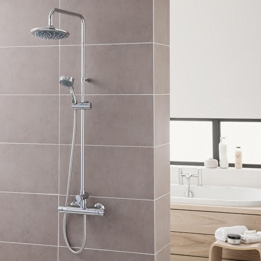 Triton Dene Diverter Thermostatic Bar Mixer Shower with Adjustable & Fixed Head UNDETHBMDIV