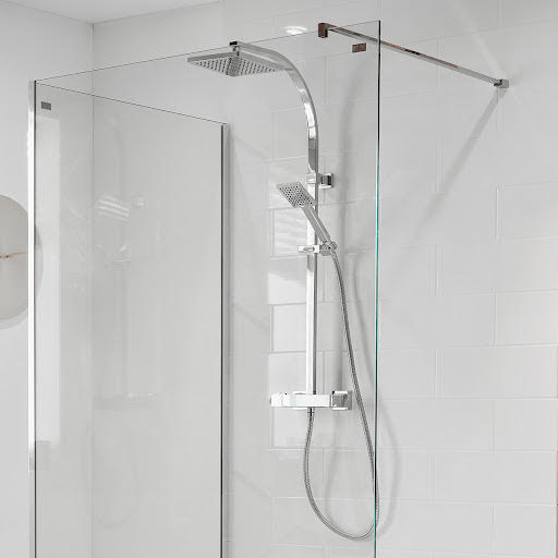 Triton Tees Thermostatic Bar Mixer Shower with Adjustable & Fixed Head UNTEBMDIV