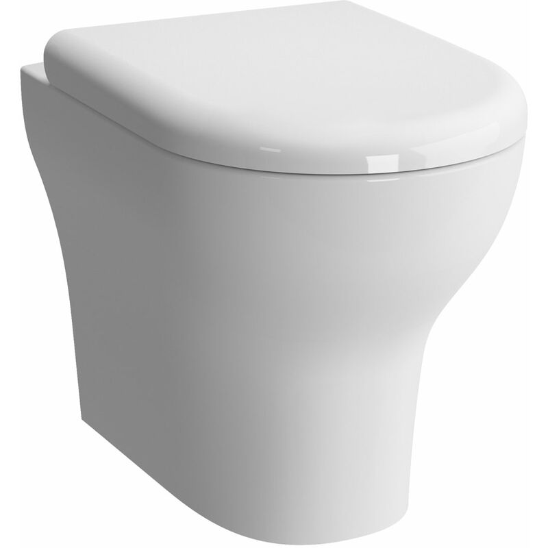 Zentrum Back to Wall Toilet - Quick Release Soft Close Seat - Vitra