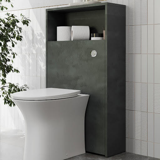 Vitusso Idro Grey Back to Wall Toilet Unit