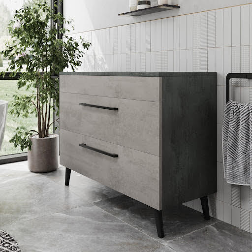 Vitusso Idro Grey Vanity Unit - 1000mm
