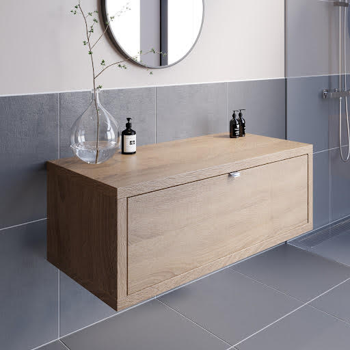 Vitusso Wood Wall Hung Vanity Unit - 1100mm Width