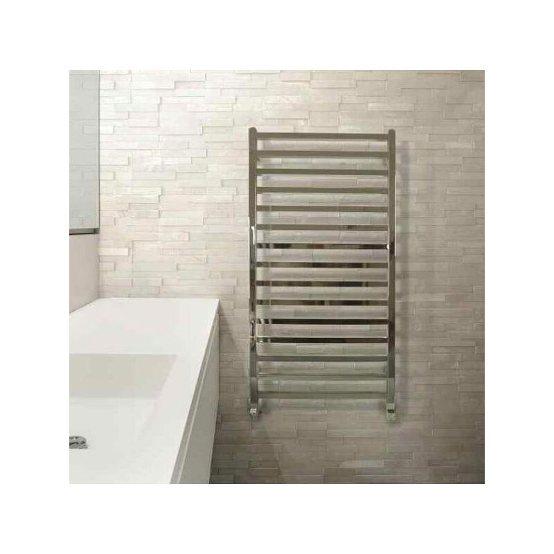 Vogue Serene Ladder Straight Dual Fuel Towel Rail - 1165mm x 600mm - Satin Black - Satin Black