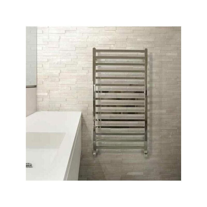 Serene Ladder Straight Dual Fuel Towel Rail - 1700mm x 500mm - Grey Sparkle - Grey Sparkle - Vogue