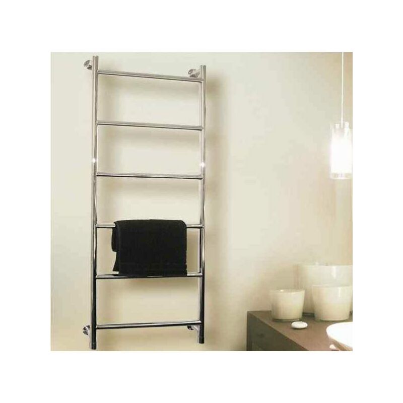 Vivid Ladder Straight Dual Fuel Towel Rail - 1400mm x 500mm - Chrome - Chrome - Vogue