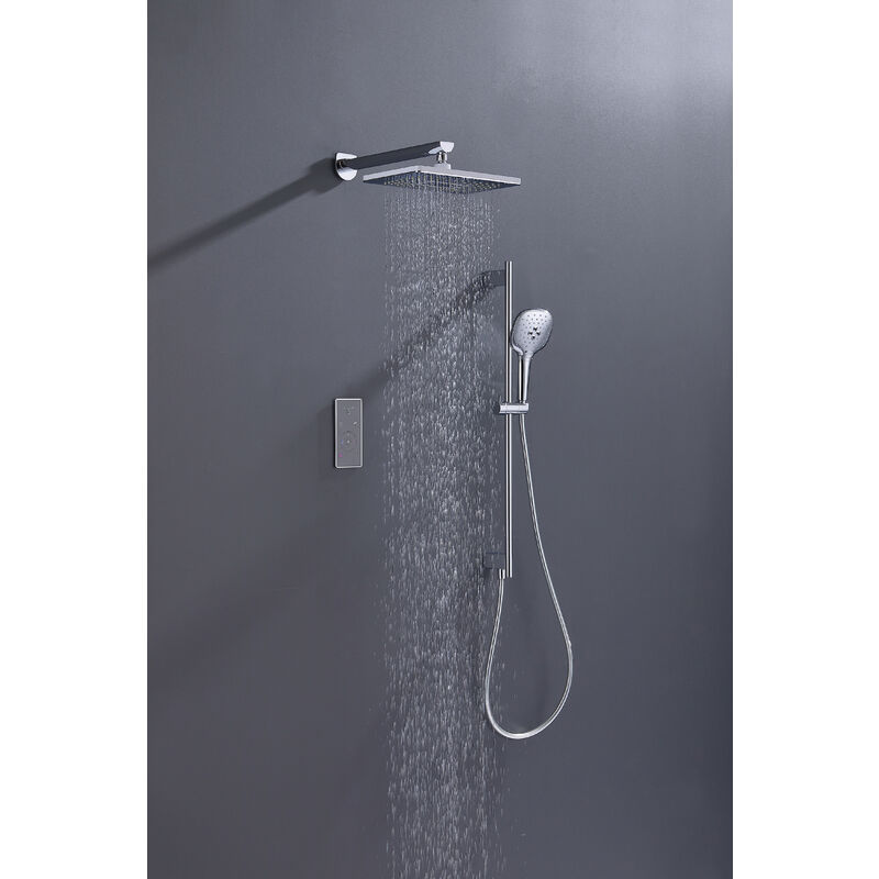 VURTU Zeus Digital Thermostatic Shower Valve System, 550(H) x 250(W), Chrome, 894703