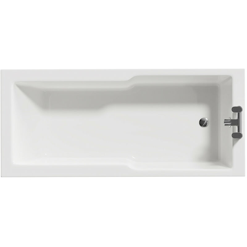 Wholesale Domestic Square 1700mm x 750mm Straight Single Ended Shower Bath - White