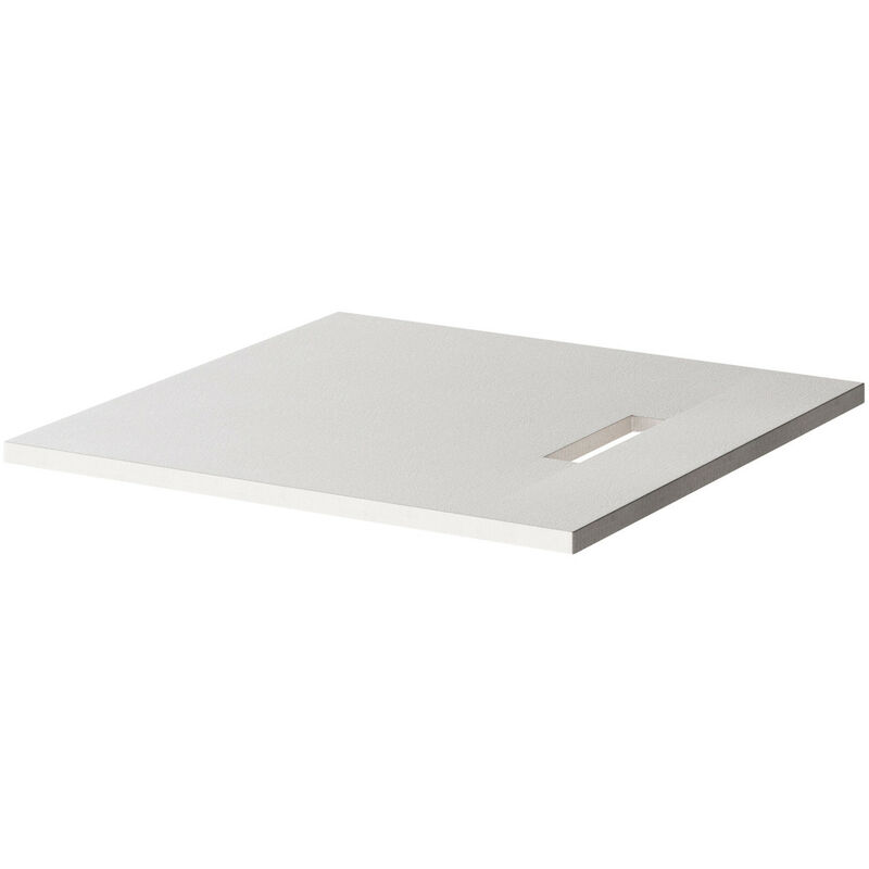 Wetroom 1000mm x 1000mm x 30mm Square Shower Tray Former with 300mm End Linear Waste Outlet - Black - Wholeseal