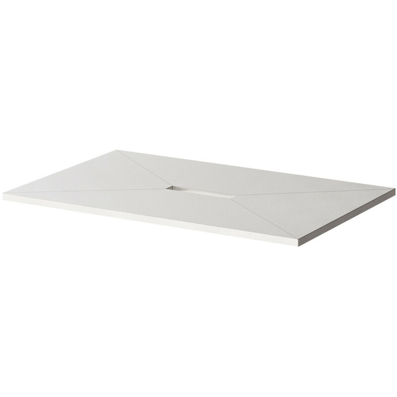 Wetroom 1400mm x 900mm x 30mm Rectangular Shower Tray Former with 300mm Centre Linear Waste Outlet - Black - Wholeseal