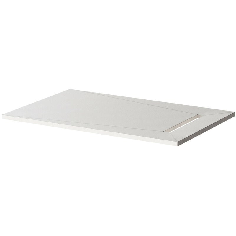 WholeSeal Wetroom 1400mm x 900mm x 30mm Rectangular Shower Tray Former with 600mm End Linear Waste Outlet - Black