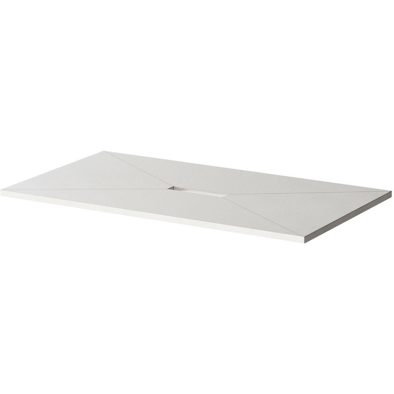 Wetroom 1600mm x 900mm x 30mm Rectangular Shower Tray Former with 300mm Centre Linear Waste Outlet - Black - Wholeseal