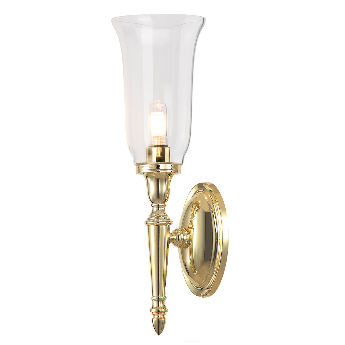 Dryden 1 Light Bathroom Wall Light Polished Brass IP44, G9