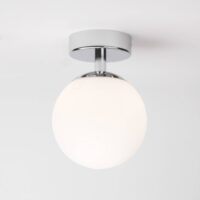 Denver Semi Flush Bathroom Ceiling Light Polished Chrome IP44, G9