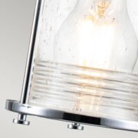KICHLER Ashland Bay bathroom wall light, three-bulb chrome