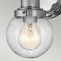 Quintiesse Poppy bathroom wall light, one-bulb, chrome
