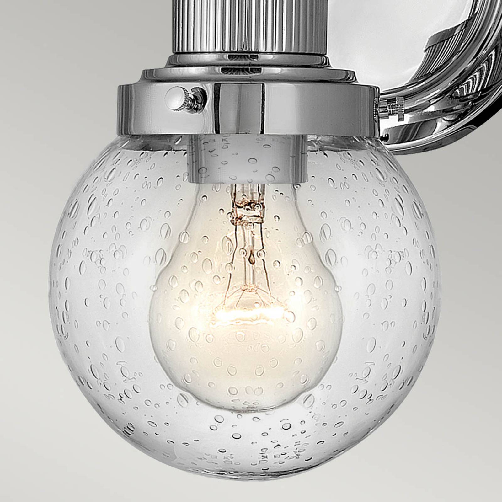 Quintiesse Poppy bathroom wall light, one-bulb, chrome
