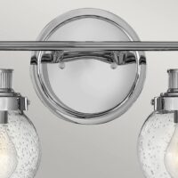 Quintiesse Poppy bathroom wall light, 2-bulb, chrome