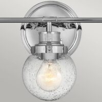 Quintiesse Poppy bathroom wall light, 3-bulb, chrome