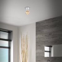 Briloner Tepel ceiling light bathroom IP44 E27 matt chrome
