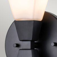 Elstead Bowtie bathroom wall light, matt black, 1-bulb