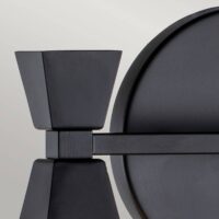 Elstead Bowtie bathroom wall light, matt black, 2-bulb